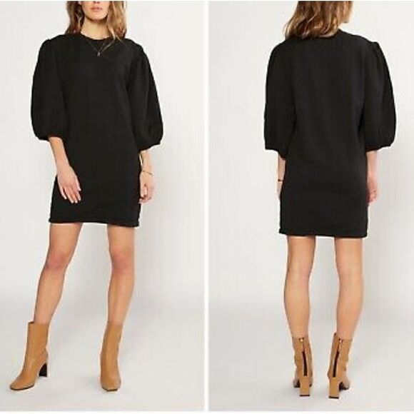 Ética Isabelle Puff Sleeve Dress Black XS - Picture 1 of 7
